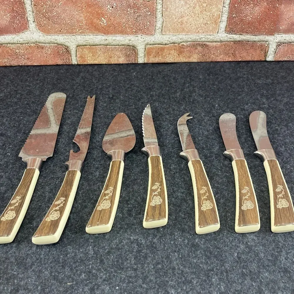 Vintage Lifetime Cutlery 7‎ Pc Set Sheffield England Stainless Steel Retro
